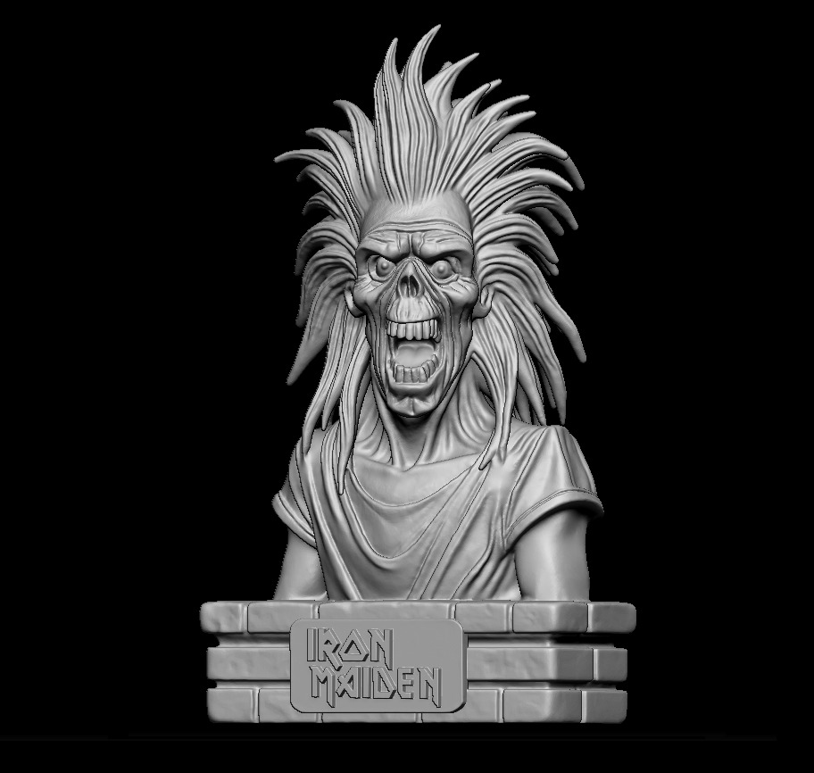 EDDIE IRON MAIDEN BUST 1980 ART 3D print model_1