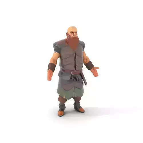 Viking Warrior Character Model  Rigged and Animated