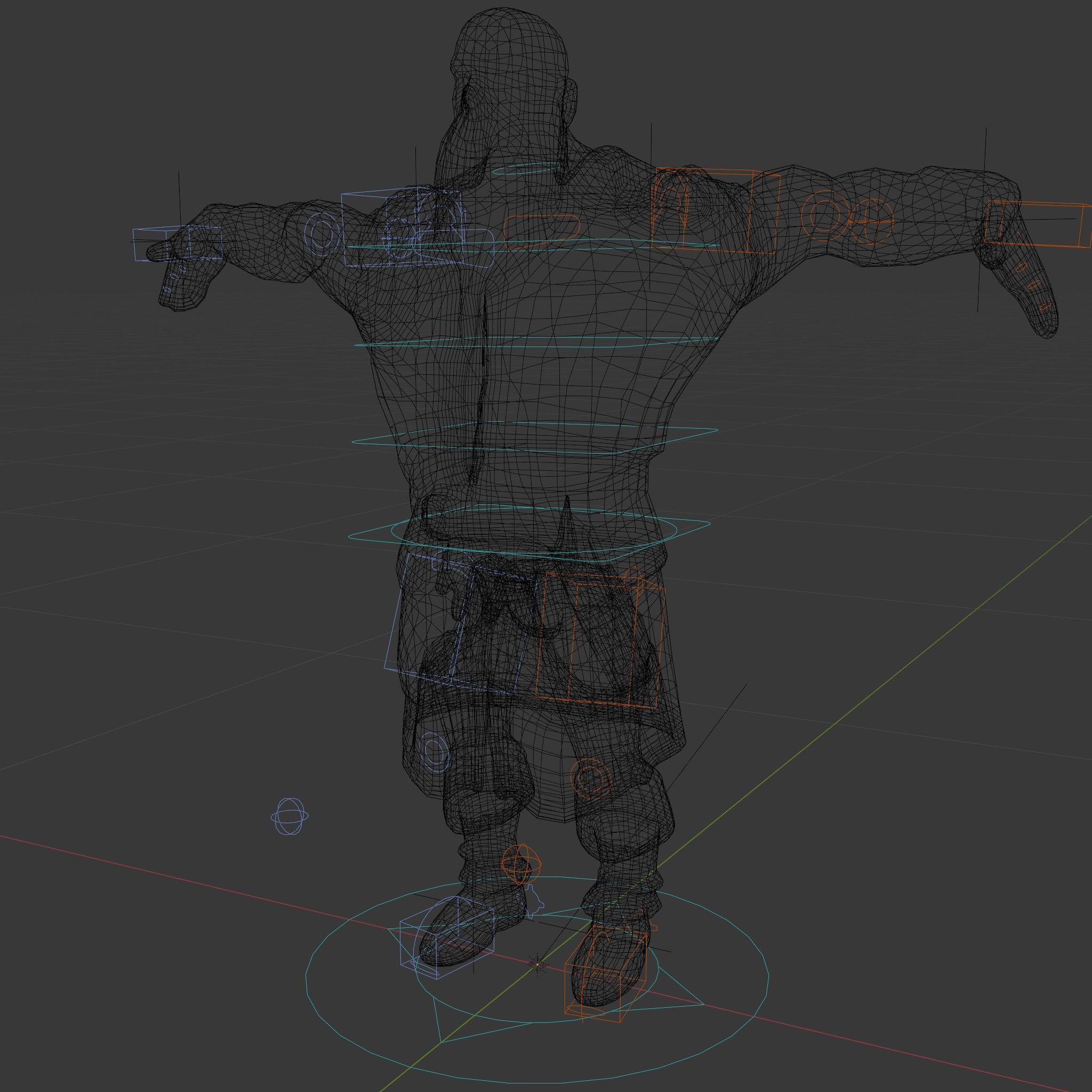 Viking Warrior Character Model Rigged and Animated Low-poly 3D model_7