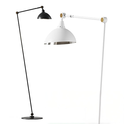 Industrial Floor Lamp Set 3D model_1