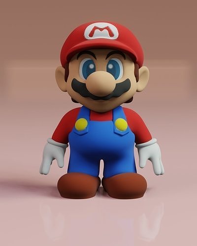 Super Mario Chibi Fanart 3D print model