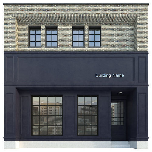 Modern Commercial Building No11 3D model 2