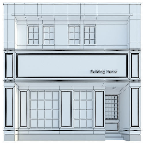 Modern Commercial Building No11 3D model 5