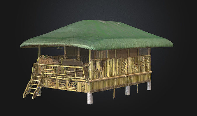 BAHAY KUBO Low-poly 3D model