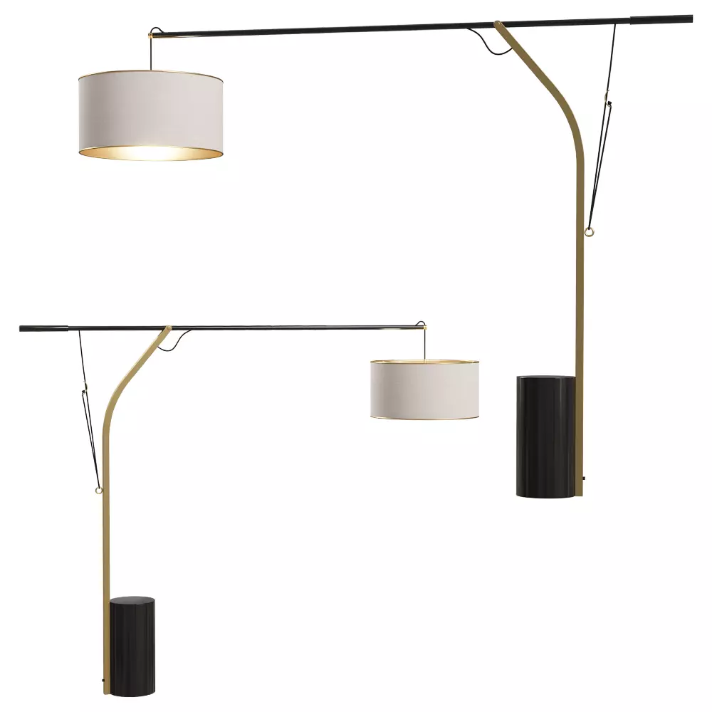 Cantilever Floor Lamp 3D Model  Aria Style 3D model_0