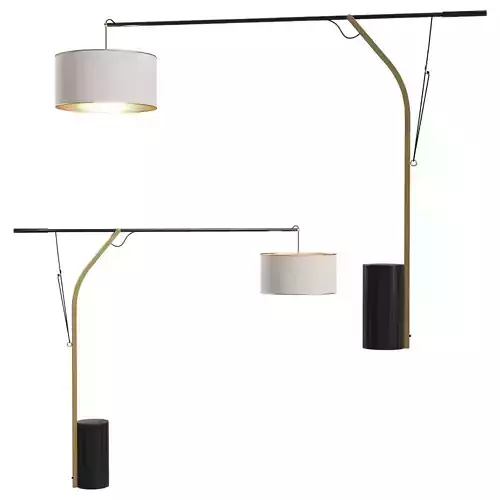 Cantilever Floor Lamp 3D Model  Aria Style