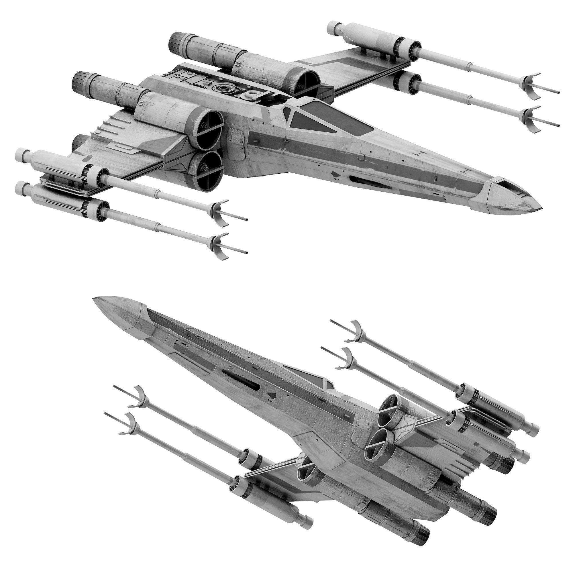 military unmanned aerial vehicle Low-poly 3D model_8