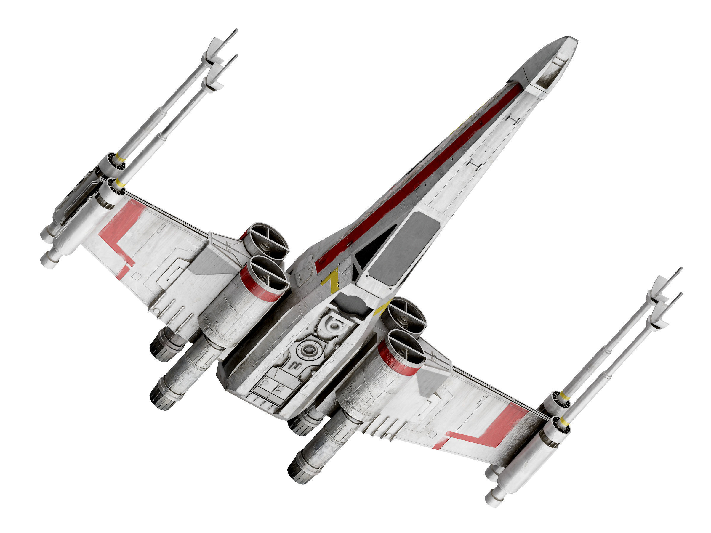 military unmanned aerial vehicle Low-poly 3D model_1