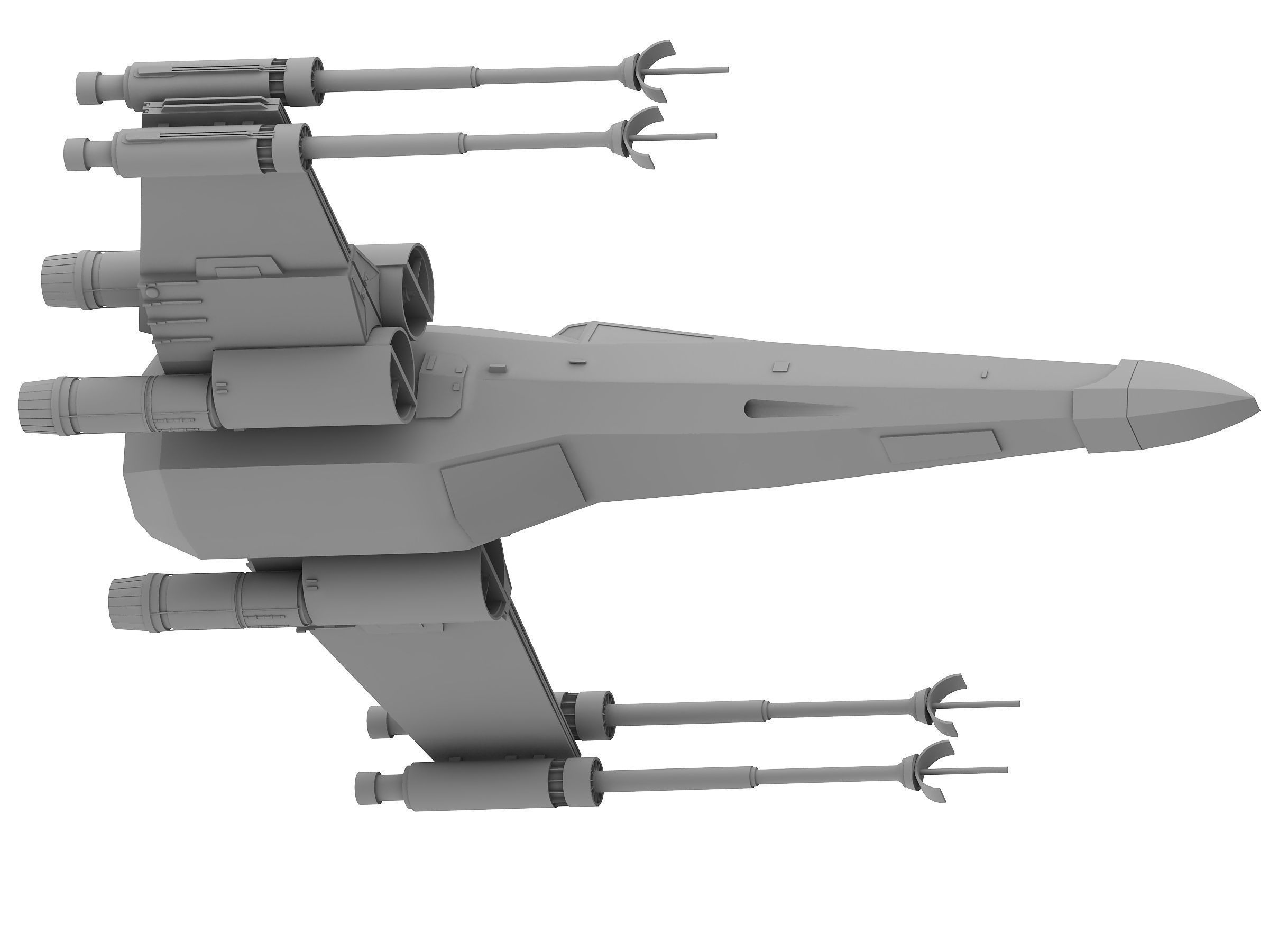 military unmanned aerial vehicle Low-poly 3D model_11