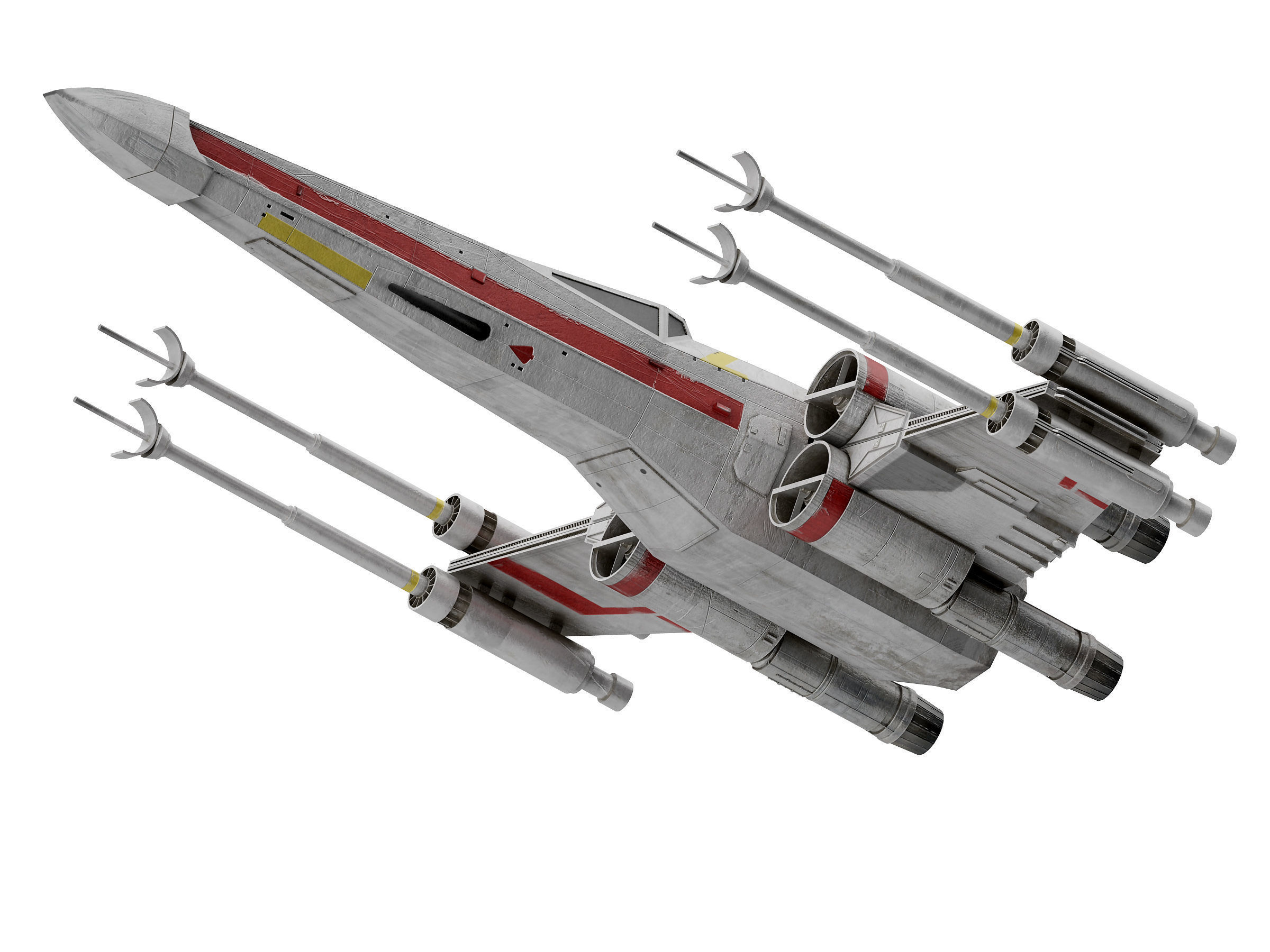 military unmanned aerial vehicle Low-poly 3D model_4