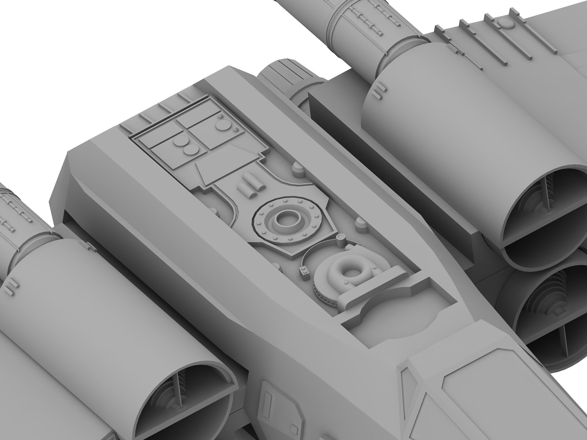 military unmanned aerial vehicle Low-poly 3D model_12