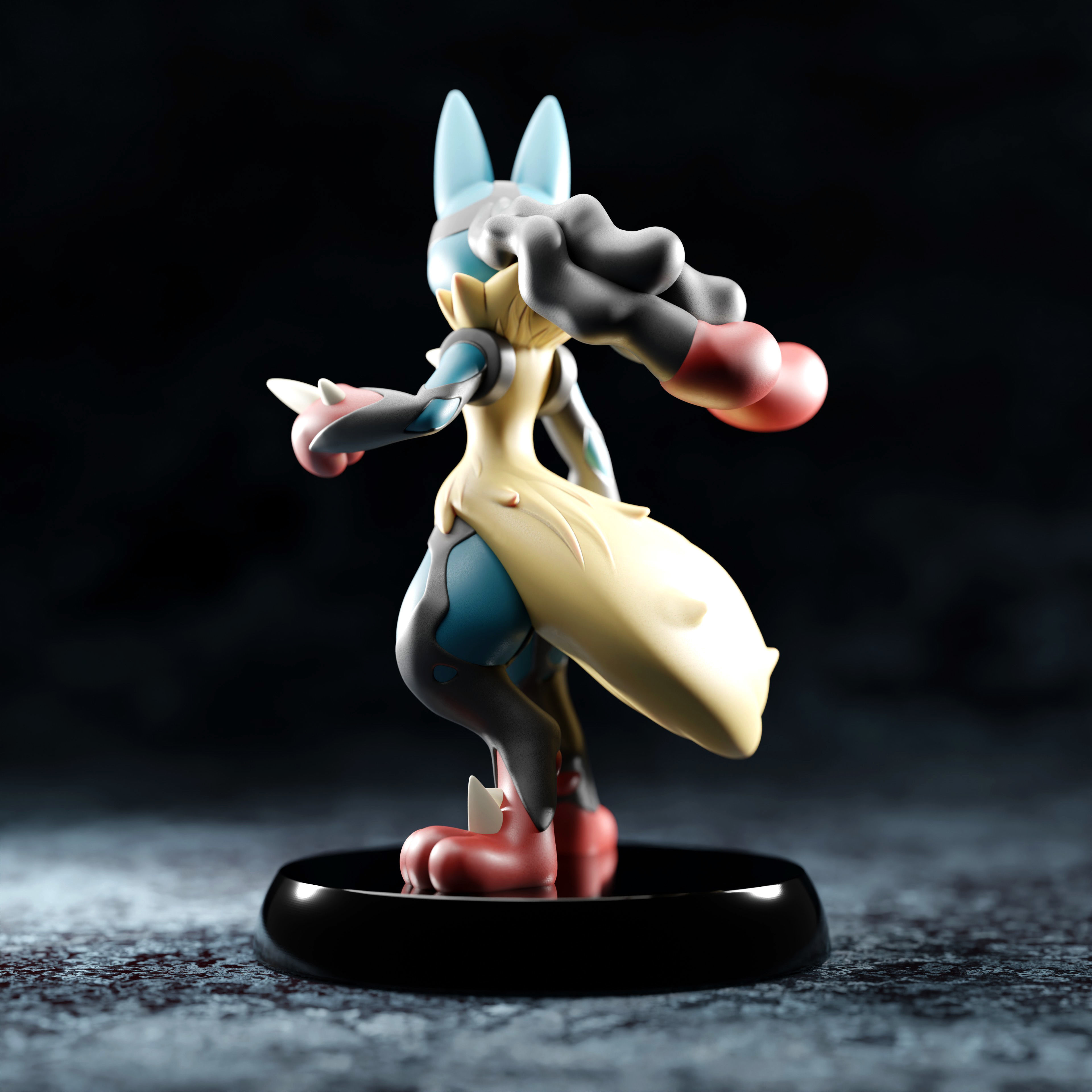 Mega Lucario stl 3D print model_3