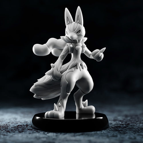 Mega Lucario  stl 3D print model