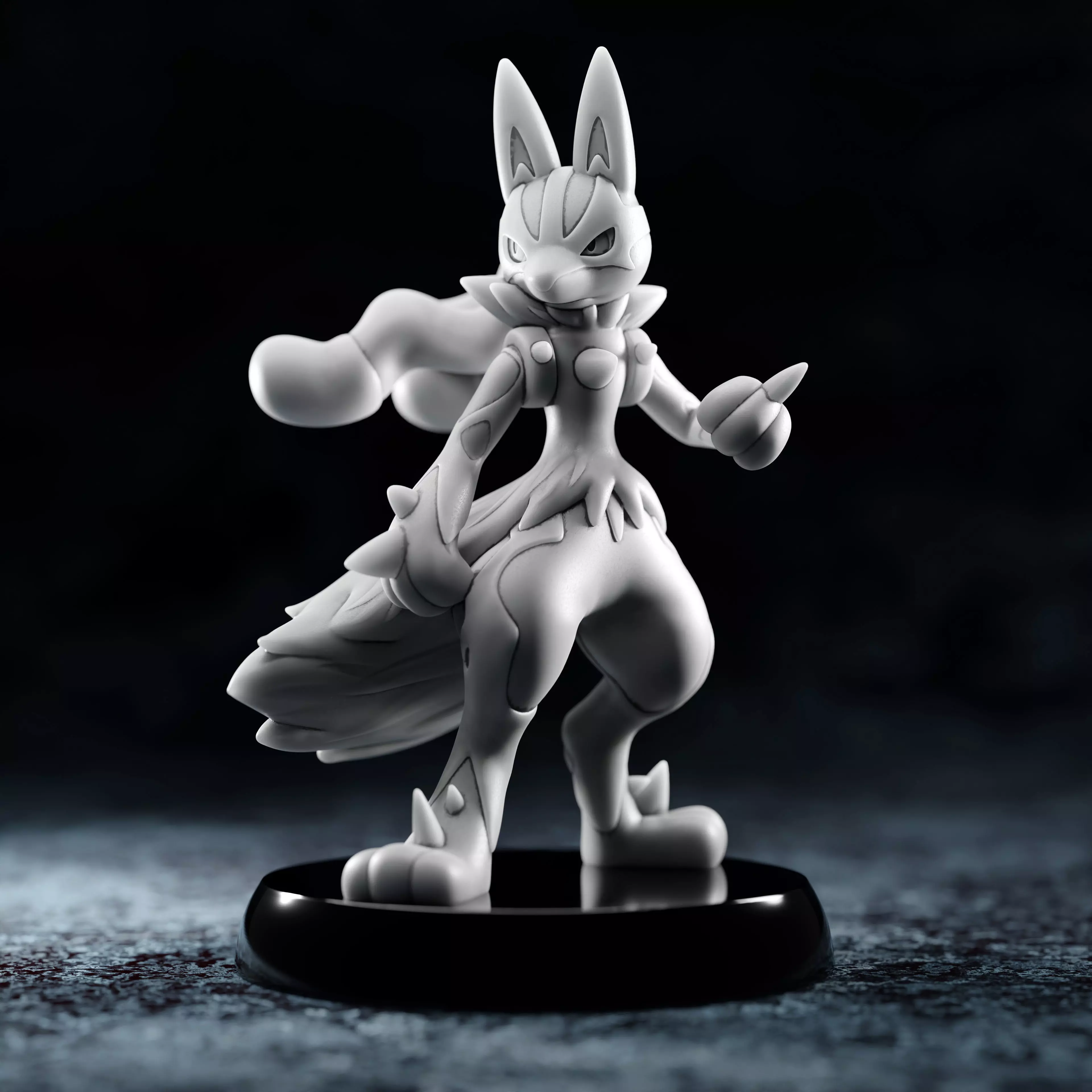 Mega Lucario stl 3D print model_0