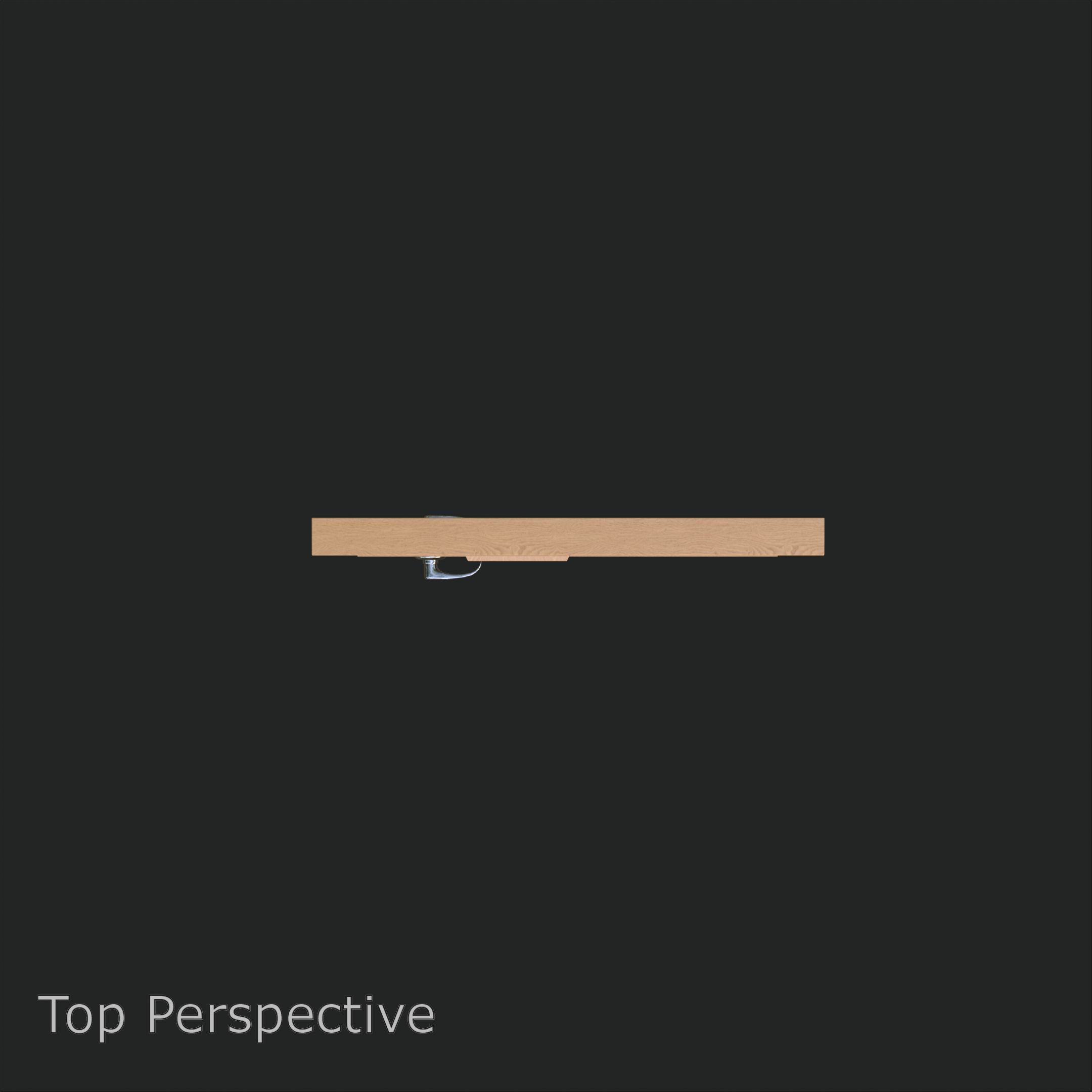 Vertical Glass Pane Wooden Door 3D model_7