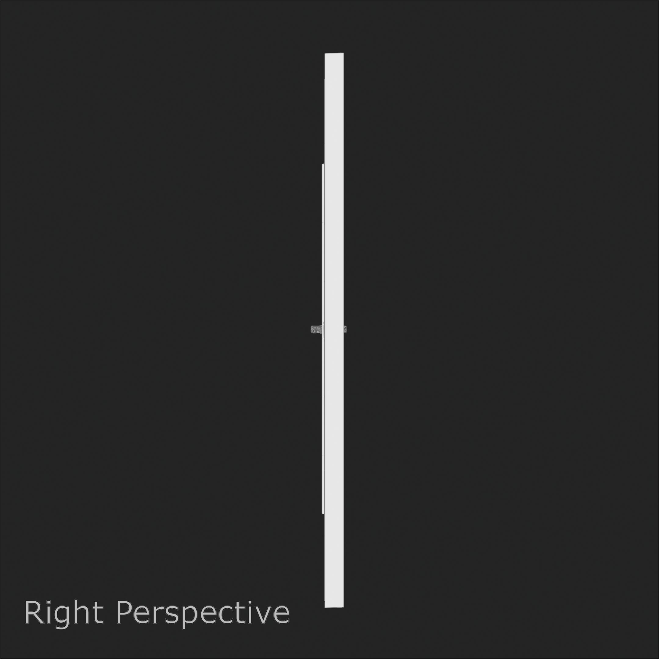 Vertical Glass Pane Wooden Door 3D model_12