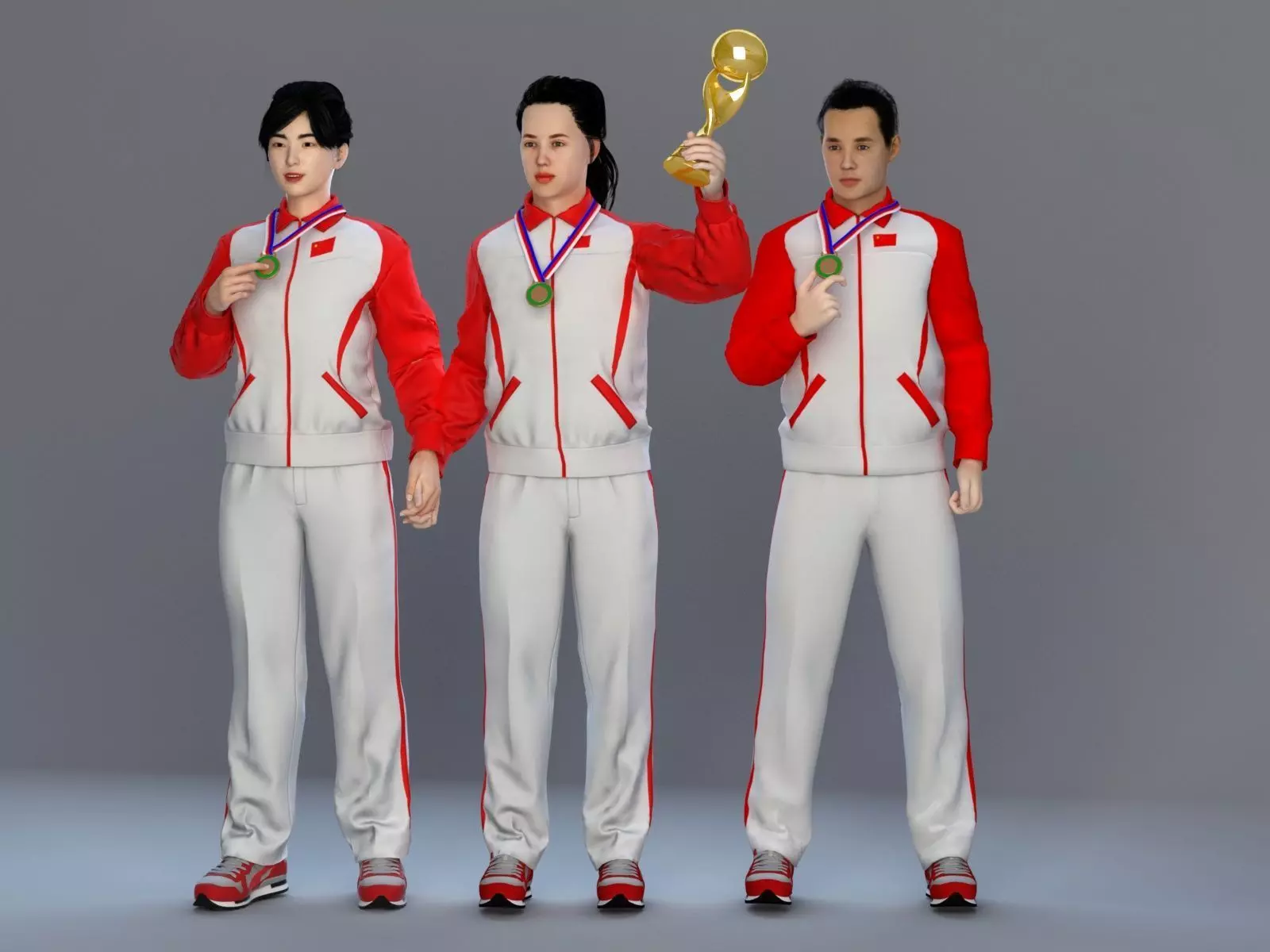 sporter male Low-poly 3D model