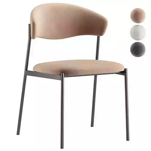 Damato Sand Velvet Dining Chair