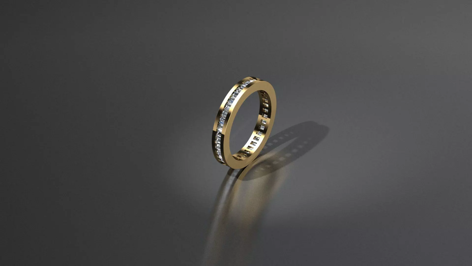 Diamond Eternity Ring Free 3D print model
