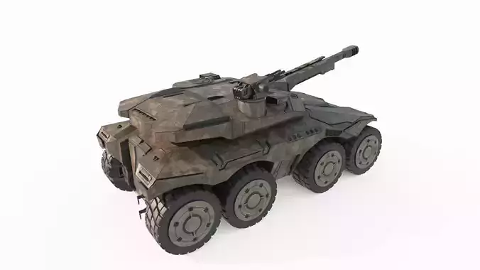 Future sci-fi style heavy-duty armored vehicles 3D model