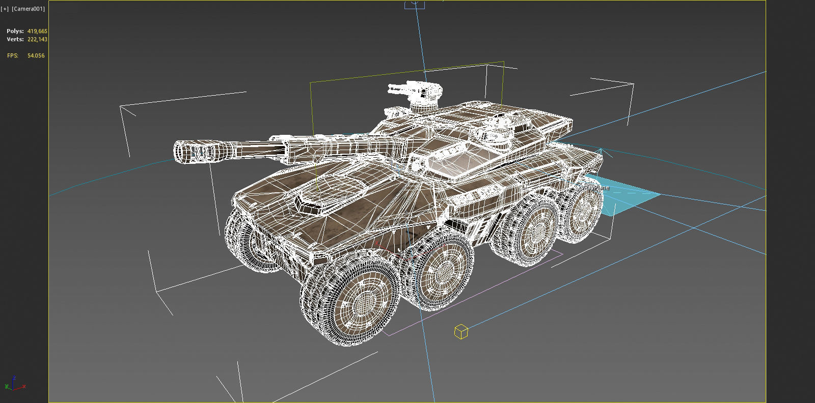 Future sci-fi style heavy-duty armored vehicles 3D model_7