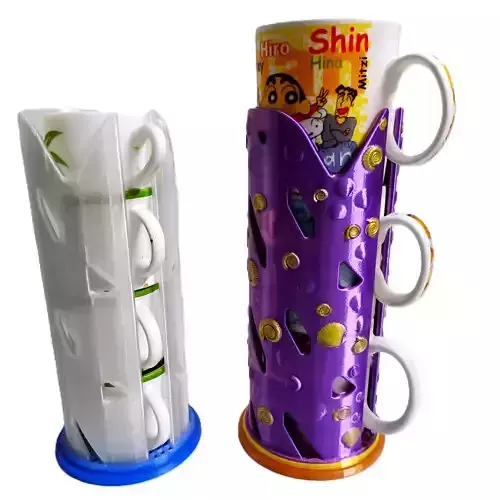 Coffee and Tea Cup or Mug Stacker Universal Fit 4 Elegant Models 3D print model