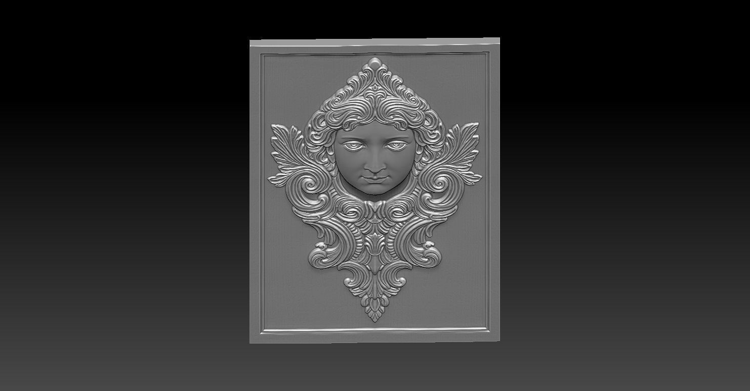 2 pattern CNC Relief Model 3D print model_4
