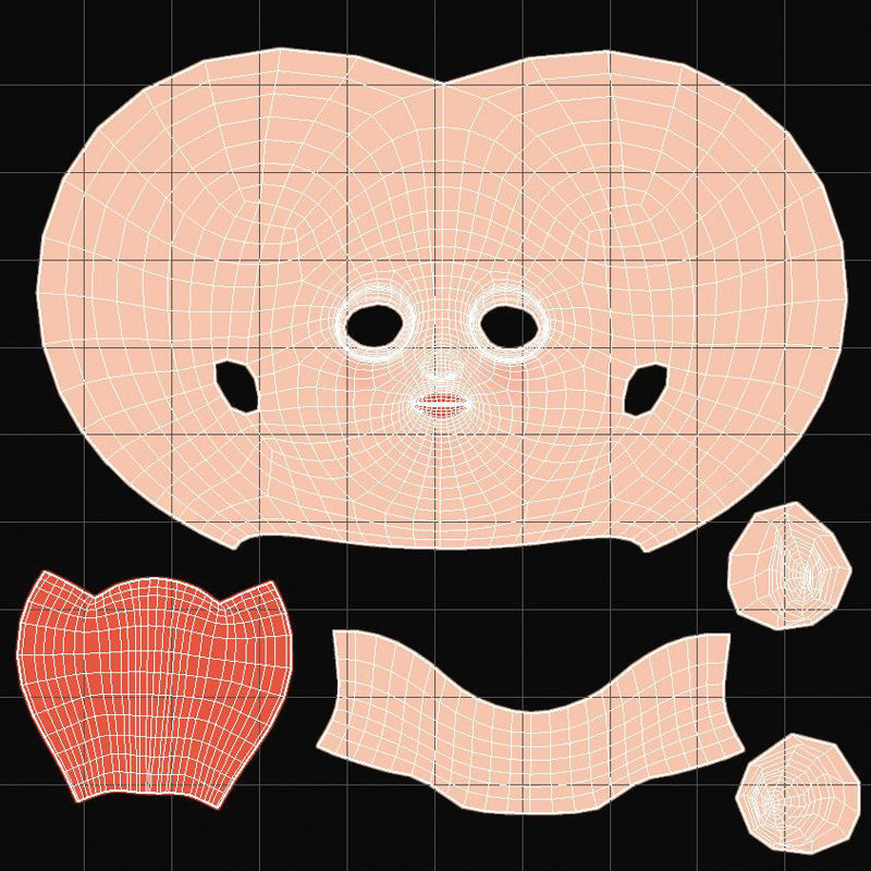 Cartoon Arab Girl Low-poly 3D model_22