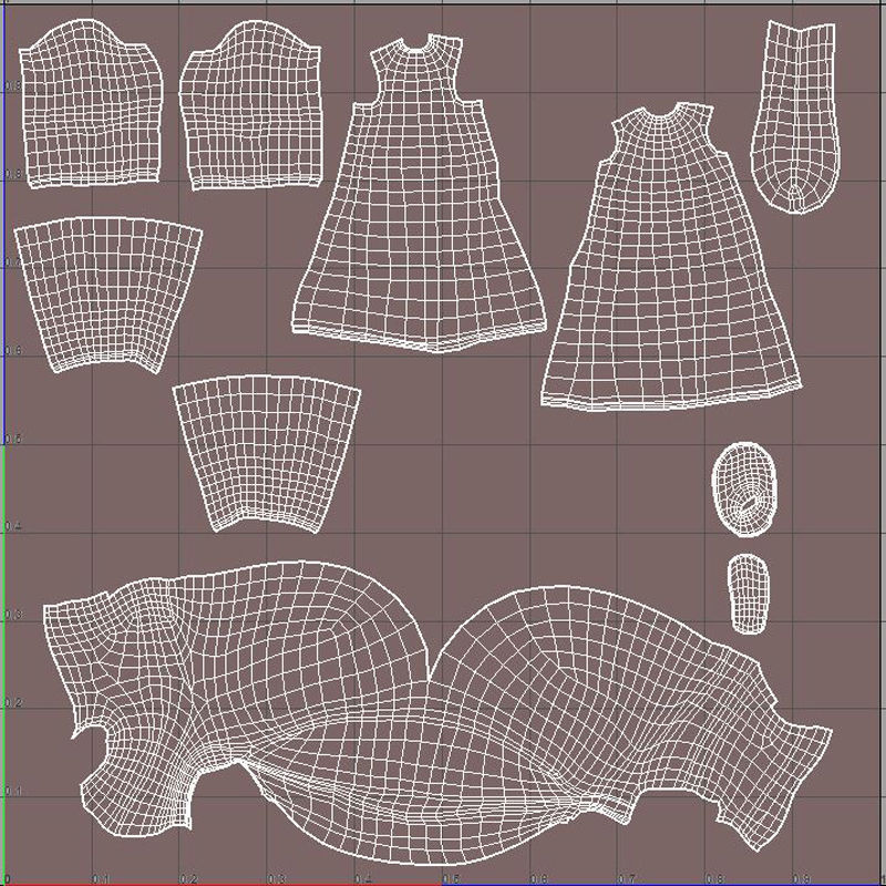 Cartoon Arab Girl Low-poly 3D model_23