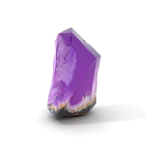 Amethyst Crystal Gemstone Model Pack Low-poly 3D model