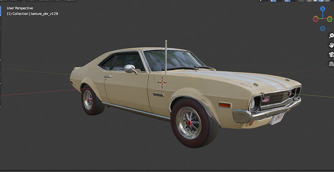 AMC AMX 1968  3D model 6