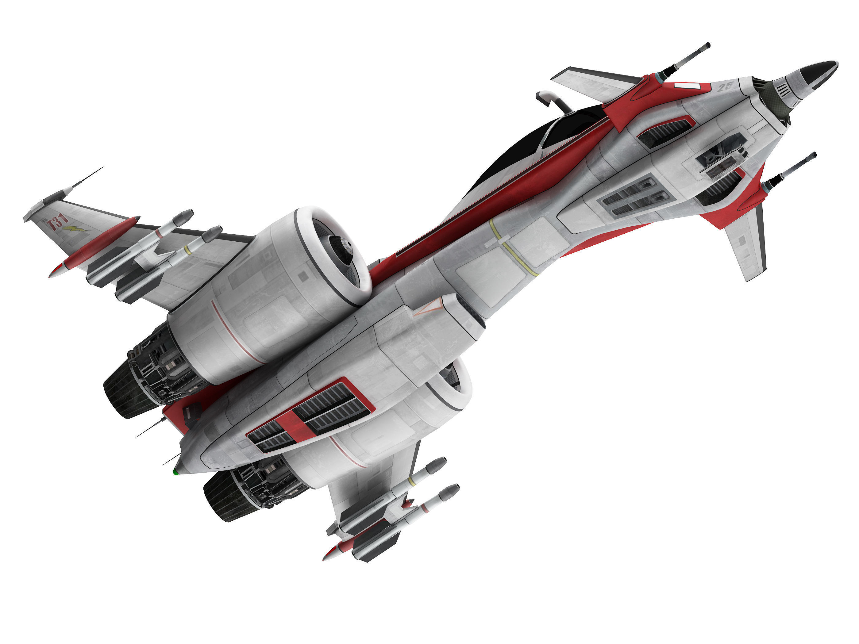 military unmanned aerial vehicle  Low-poly 3D model_1