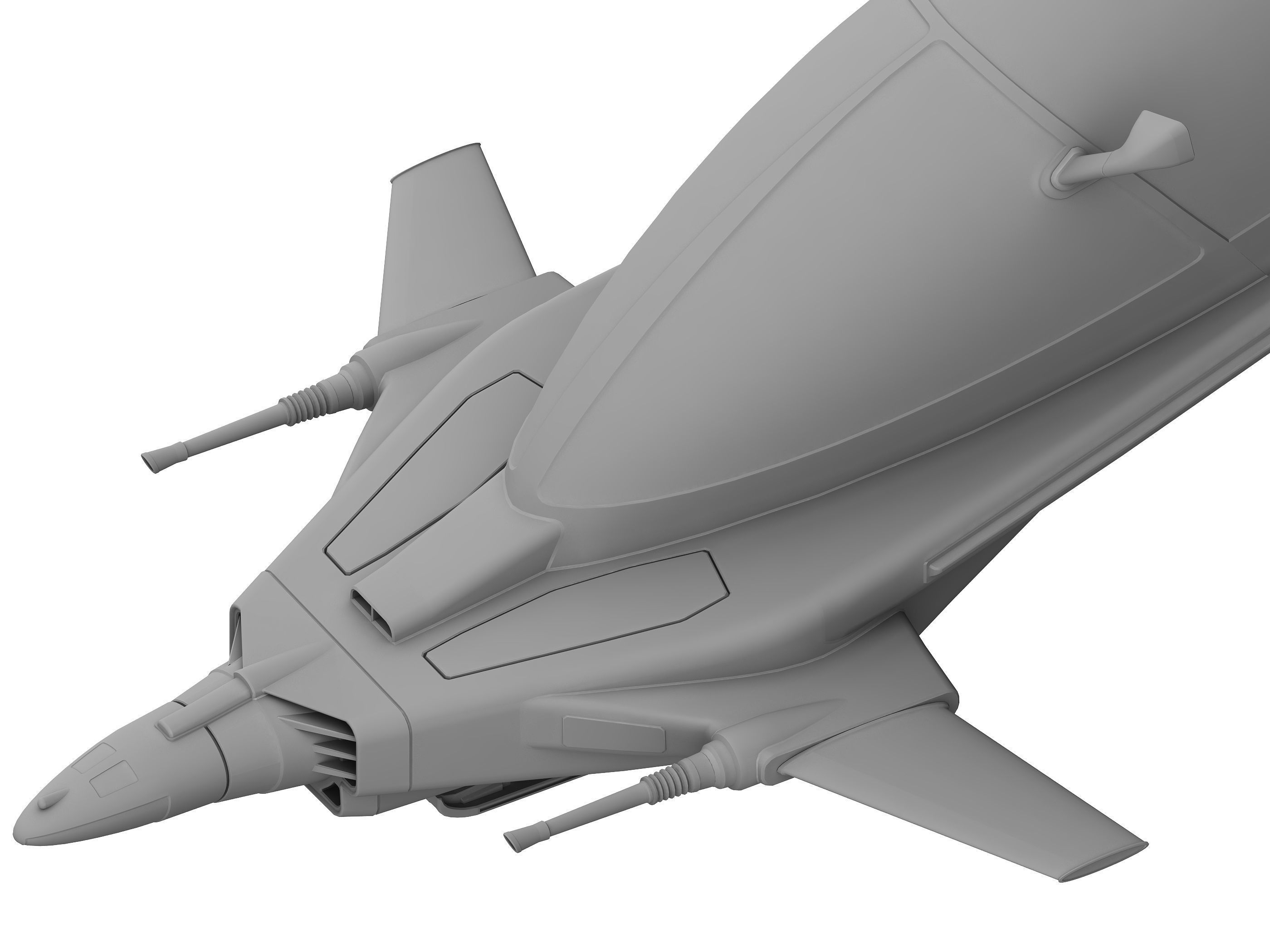 military unmanned aerial vehicle  Low-poly 3D model_6