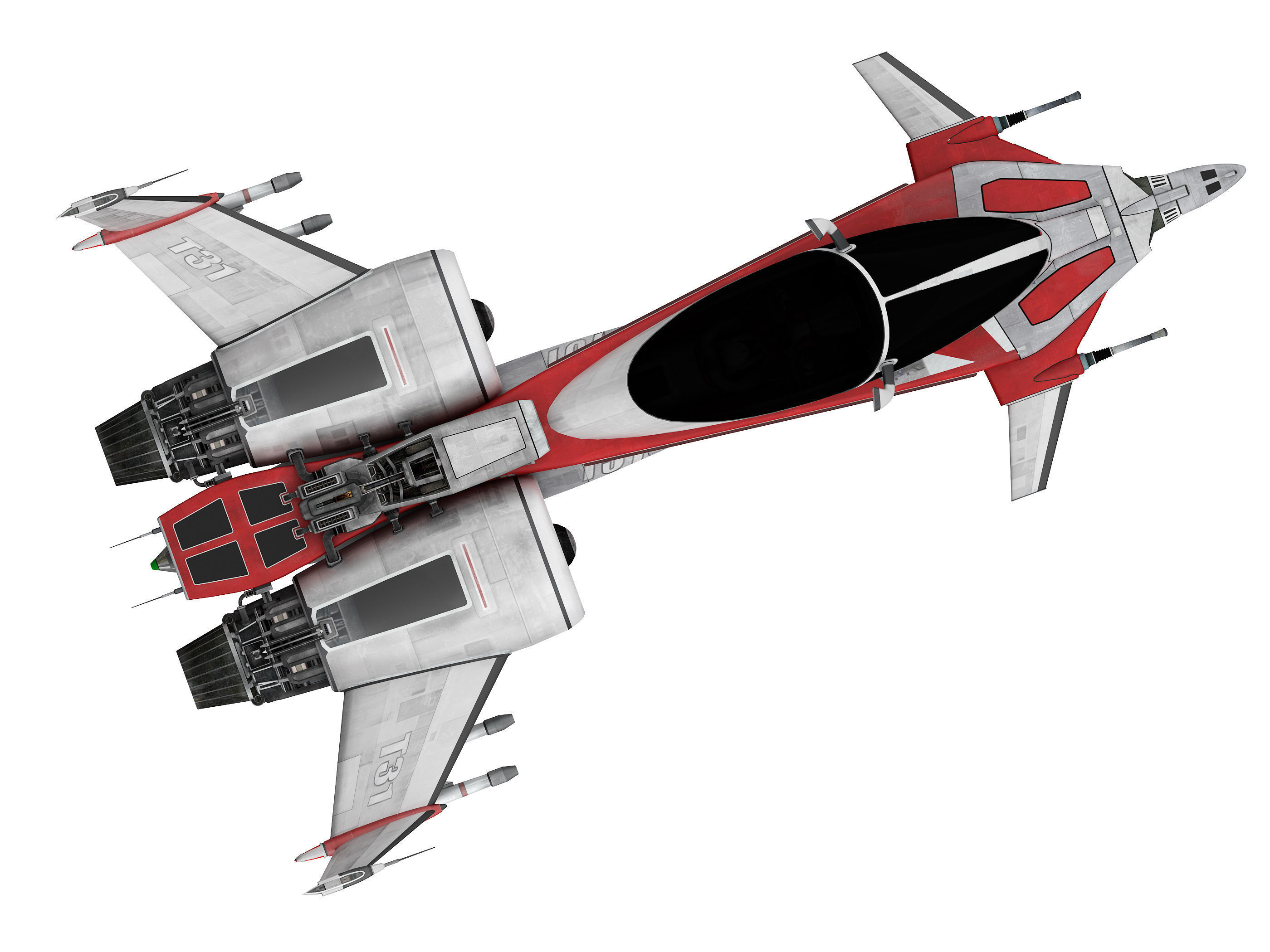 military unmanned aerial vehicle  Low-poly 3D model_9