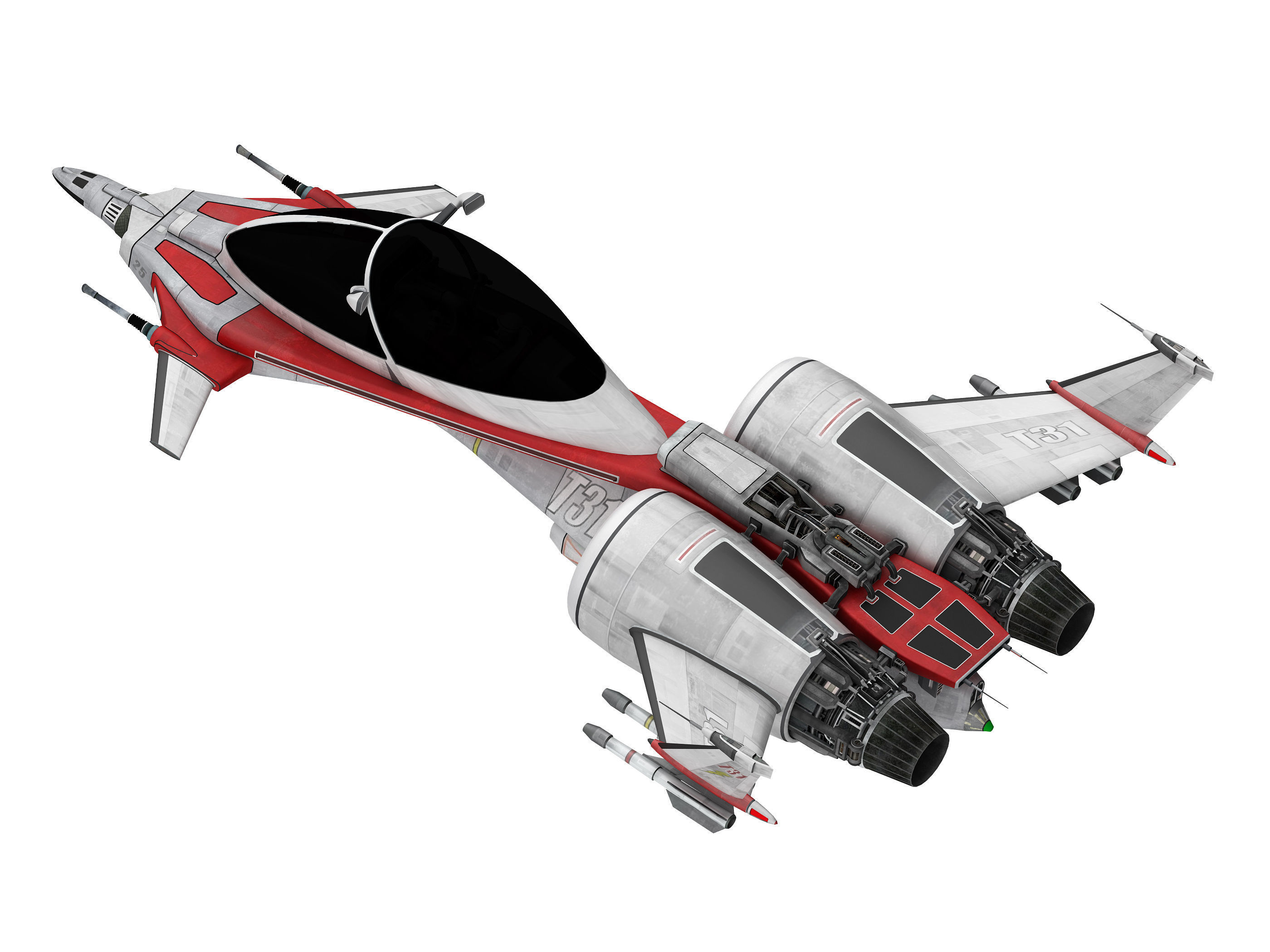 military unmanned aerial vehicle  Low-poly 3D model_7