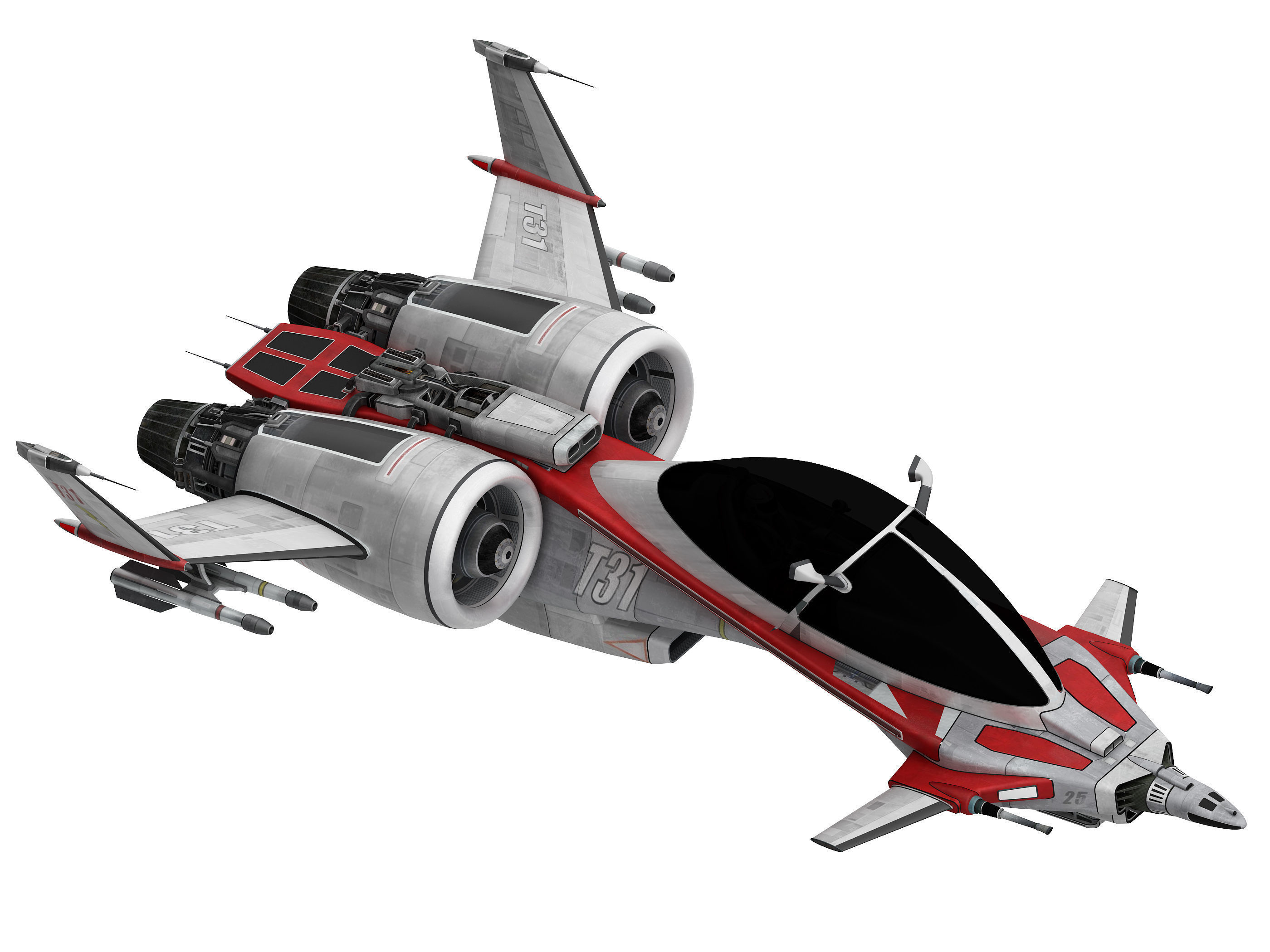 military unmanned aerial vehicle  Low-poly 3D model_12