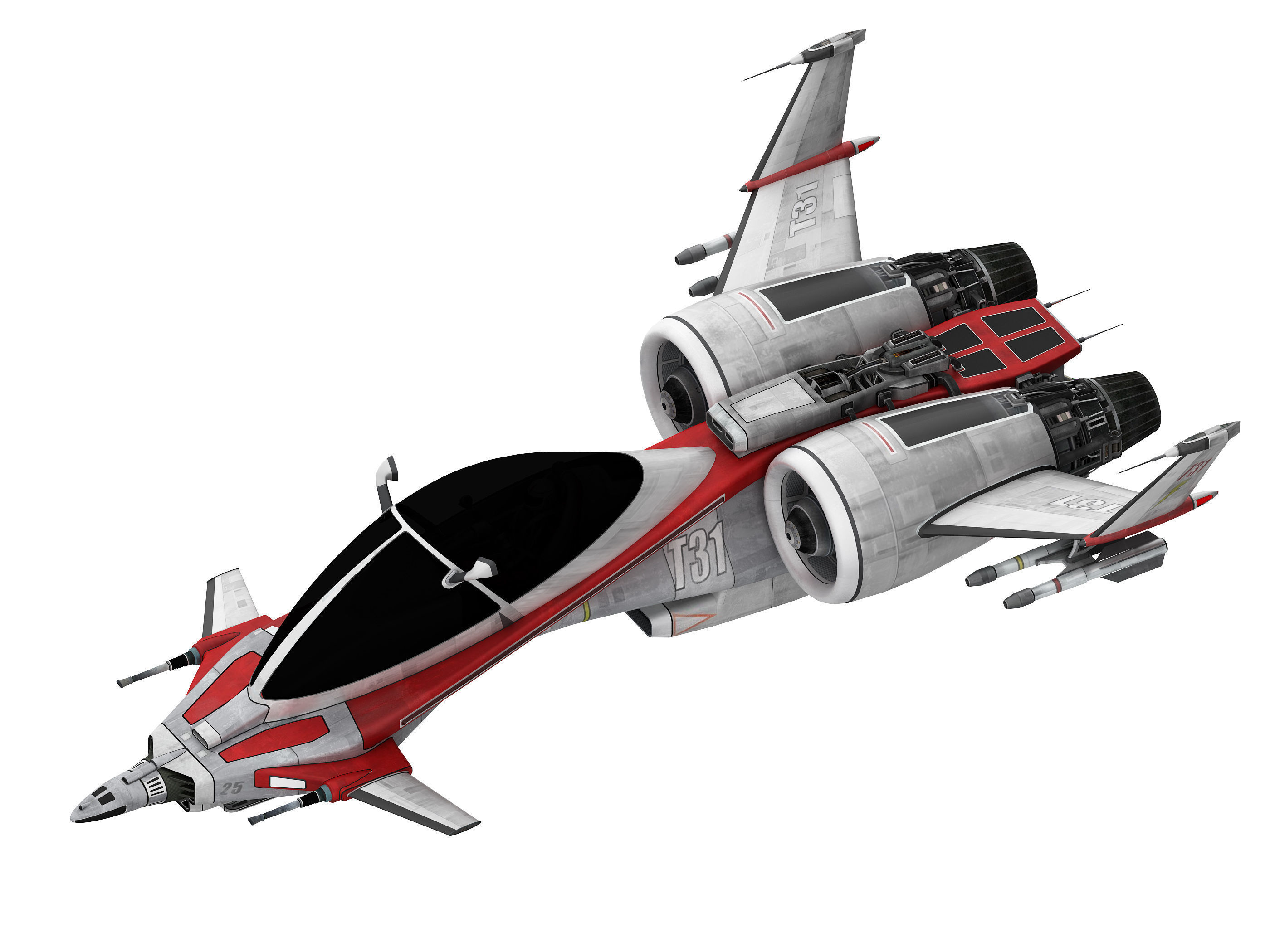 military unmanned aerial vehicle  Low-poly 3D model_11