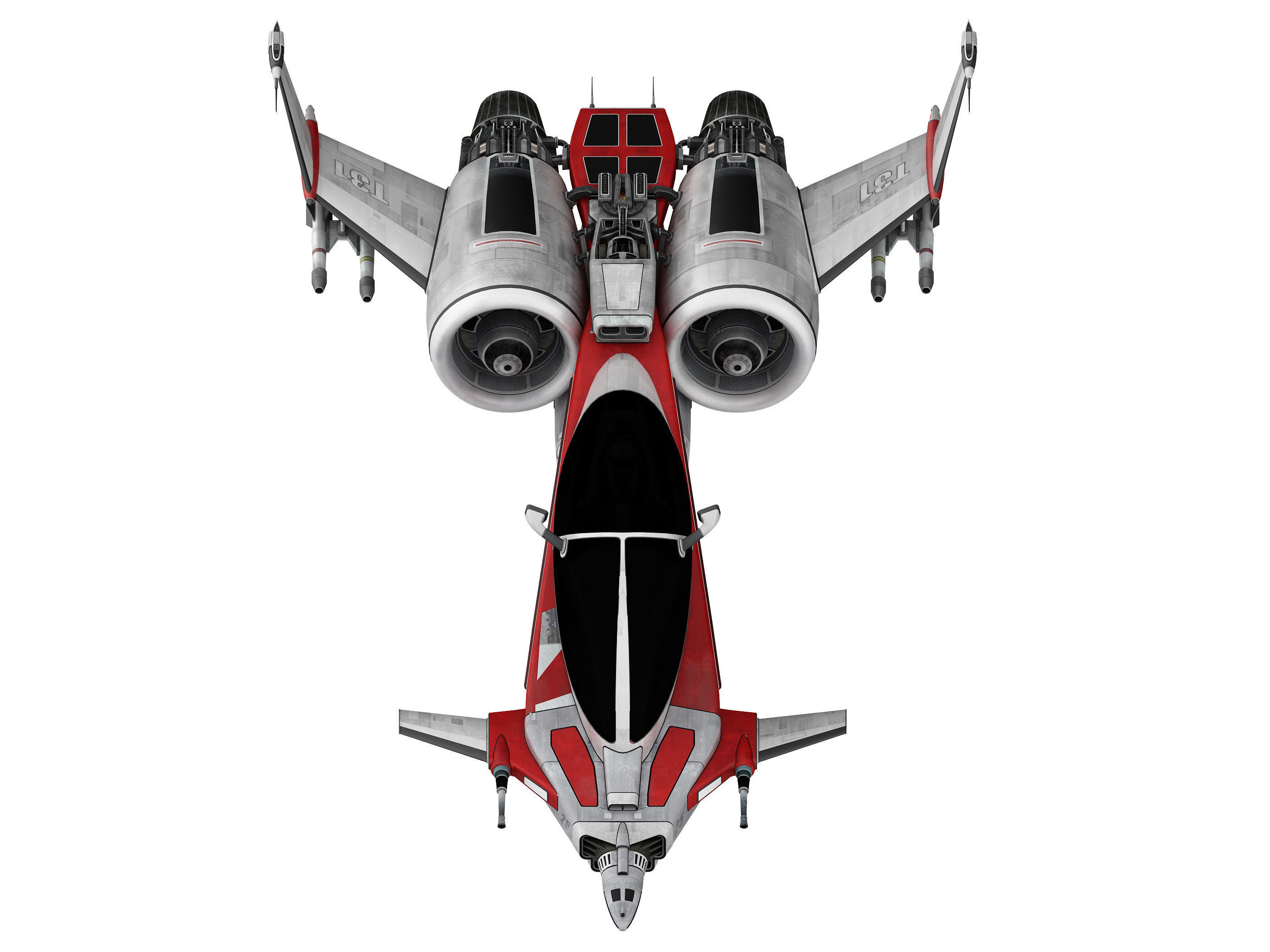 military unmanned aerial vehicle  Low-poly 3D model_2