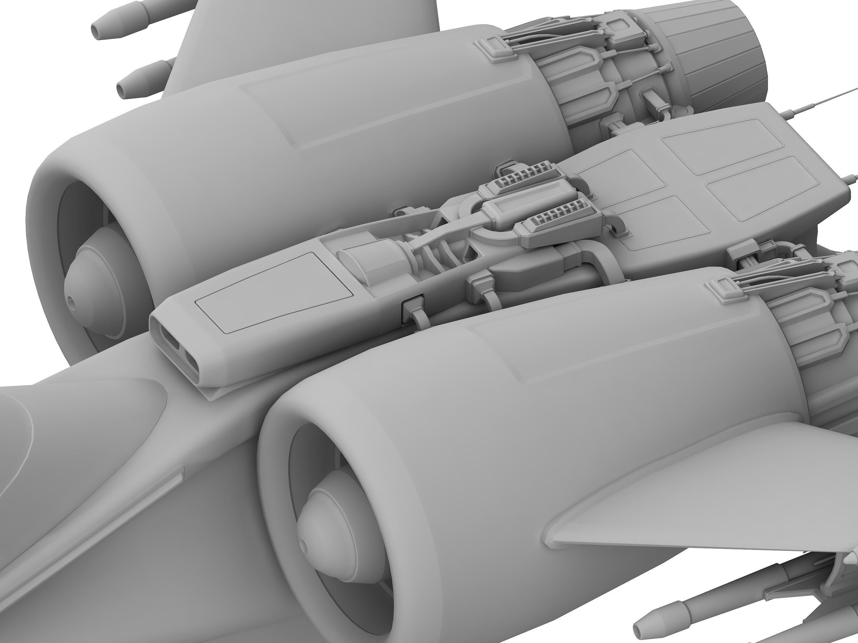 military unmanned aerial vehicle  Low-poly 3D model_5