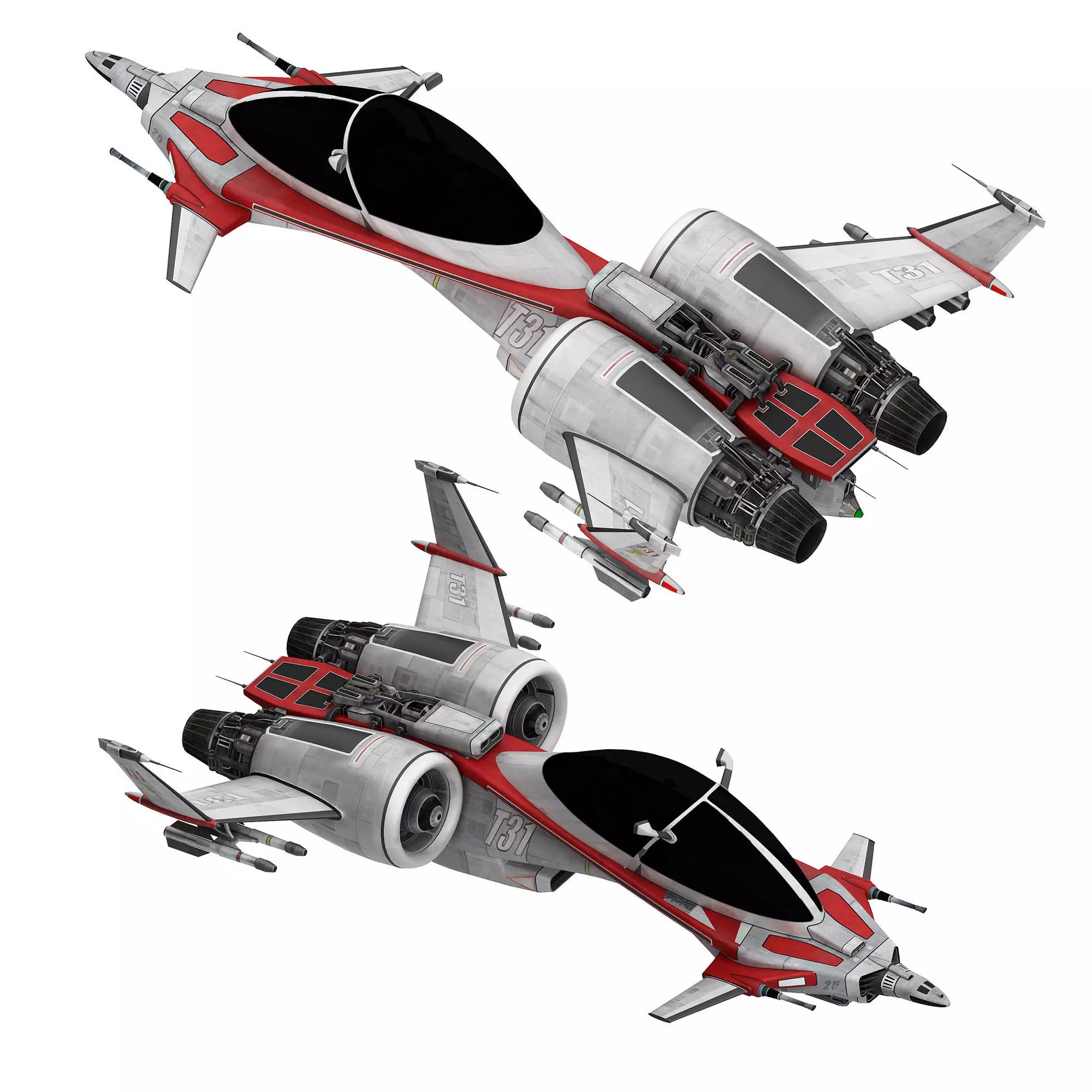 military unmanned aerial vehicle  Low-poly 3D model_0