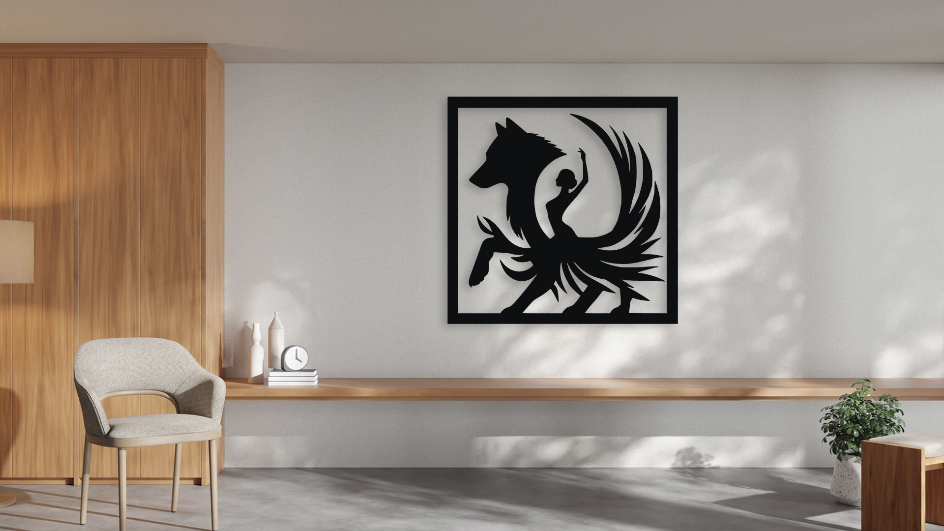 Majestic Bison Head Wall Decor Art - Laser Cut 3D Print Ready 3D model_1