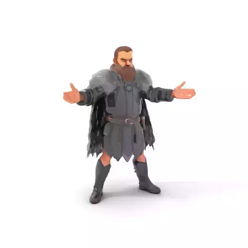 Viking Warrior Rigged and Animated Character Model