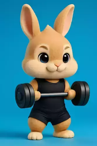 Cute Boy Fitness Bunny