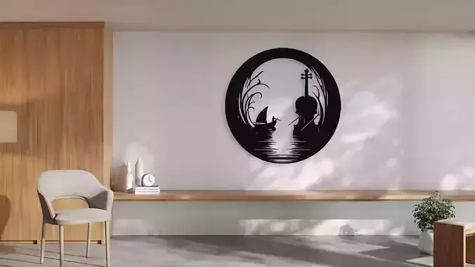 Serene Symphony on the Lake Wall Art