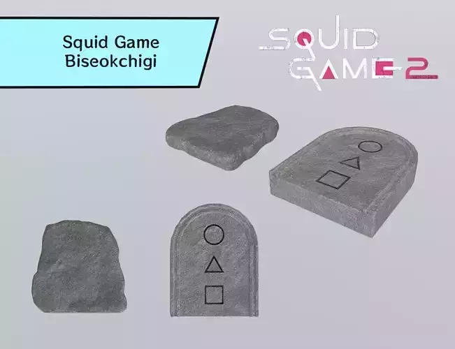 Squid Game-Inspired Biseokchigi Low-poly 3D model