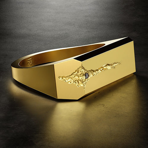 Crack of Dawn Ring 3D print model