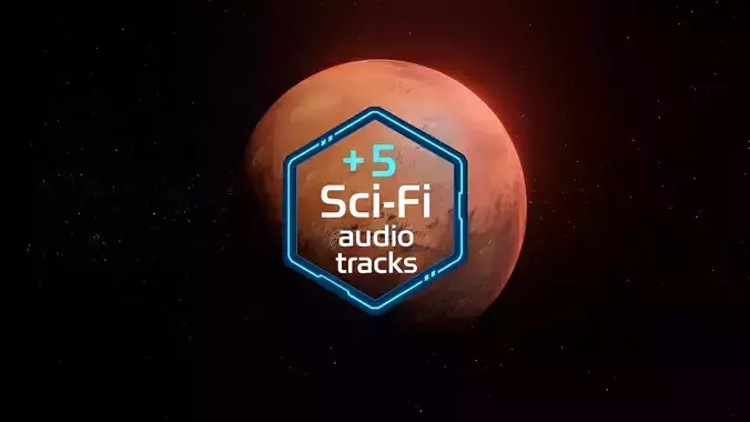 Photorealistic Mars High-Res Textures and Sci-Fi Music Pack Low-poly 3D model