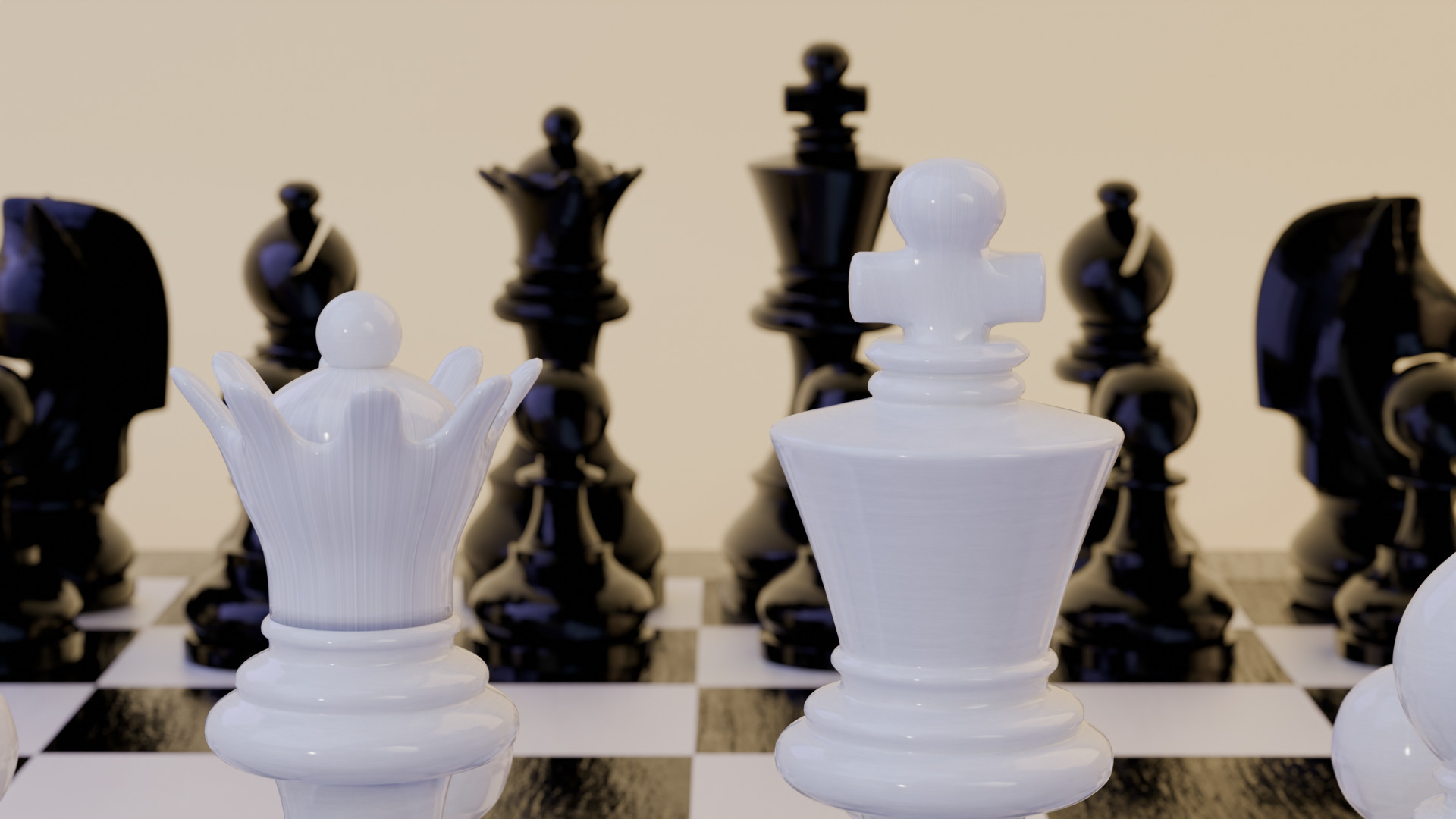Realistic Chess Set 3D Model 3D model_5