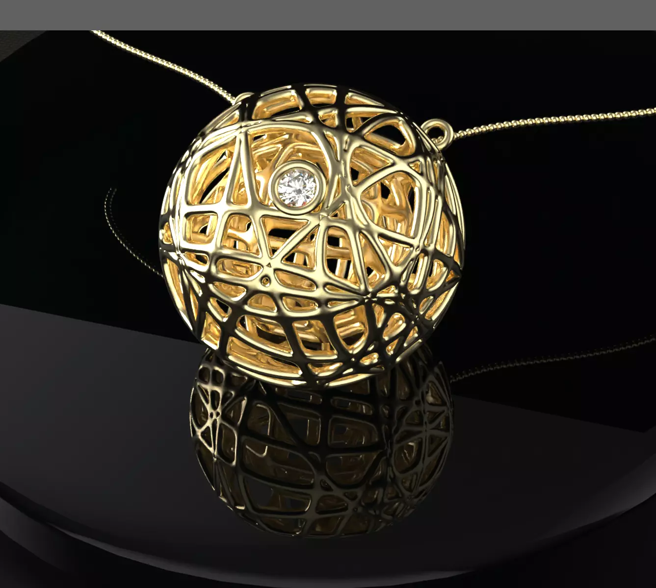 parametric Sphere pendant Free 3D print model