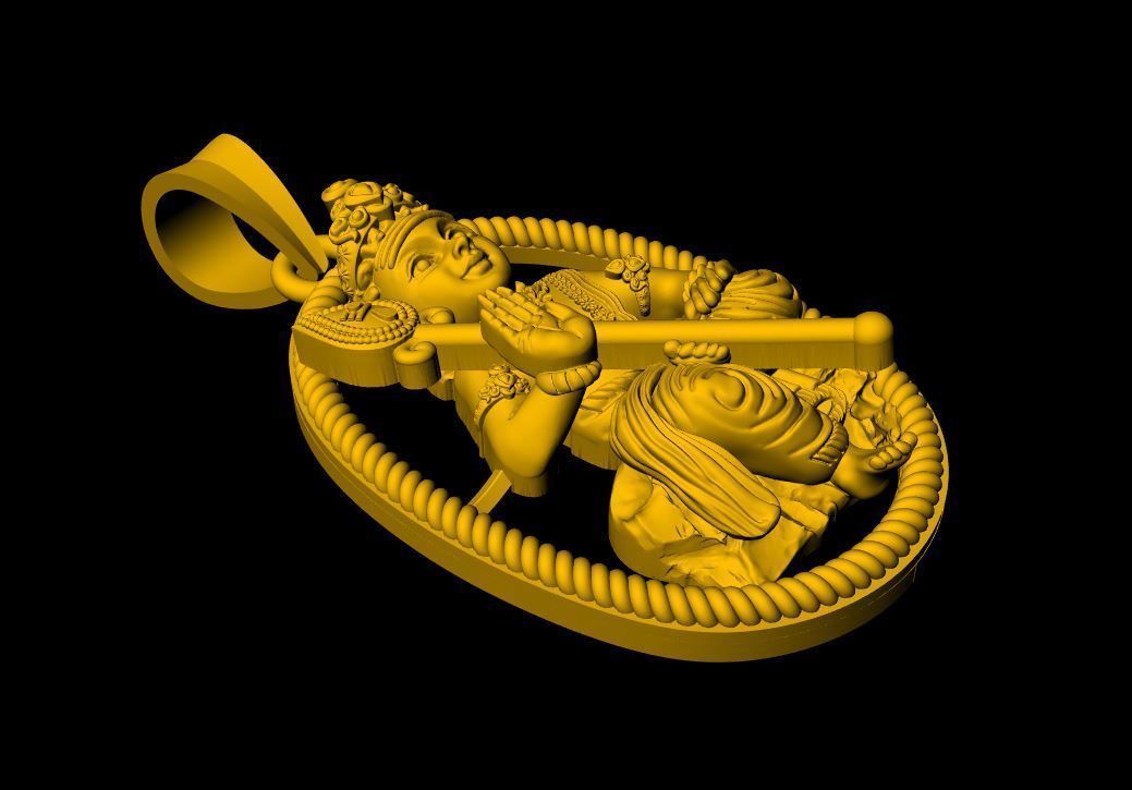Unique Murugan Pendant - 0117 3D print model_7